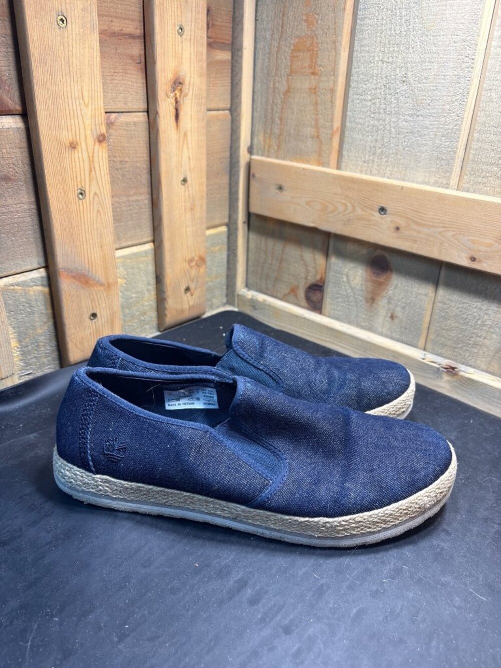Timberland Denim Blue Slip On Shoes Womens US 10 UK 8 EU 41.5 A1MDA